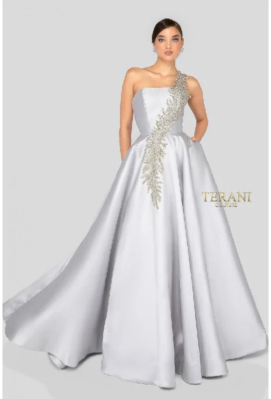 Terani Couture 1912E9202 One Shoulder Long Ball Gown