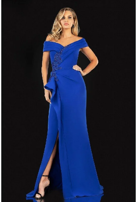 Terani Couture 2021M2986 Off Shoulder Formal Long Dress