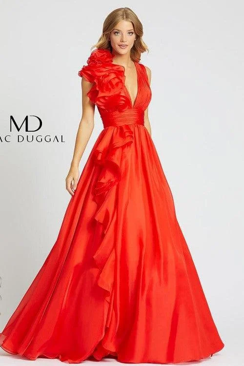 Mac Duggal 48856 Prom Long Ruffled Ball Gown