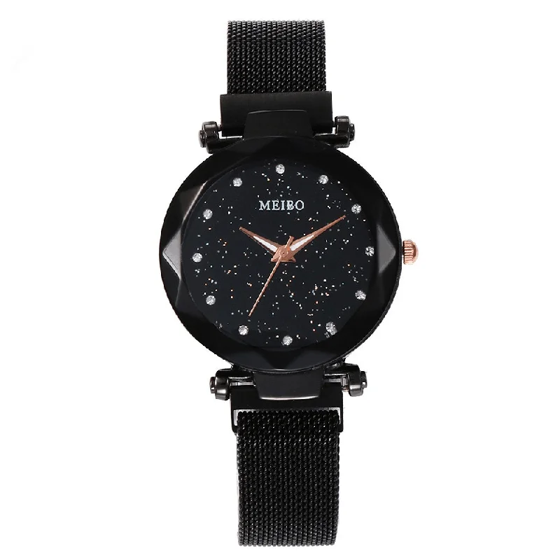 Ladies Dress Star Magnetic Band Fashion Luxury Crystal Dial Women Quartz Watch