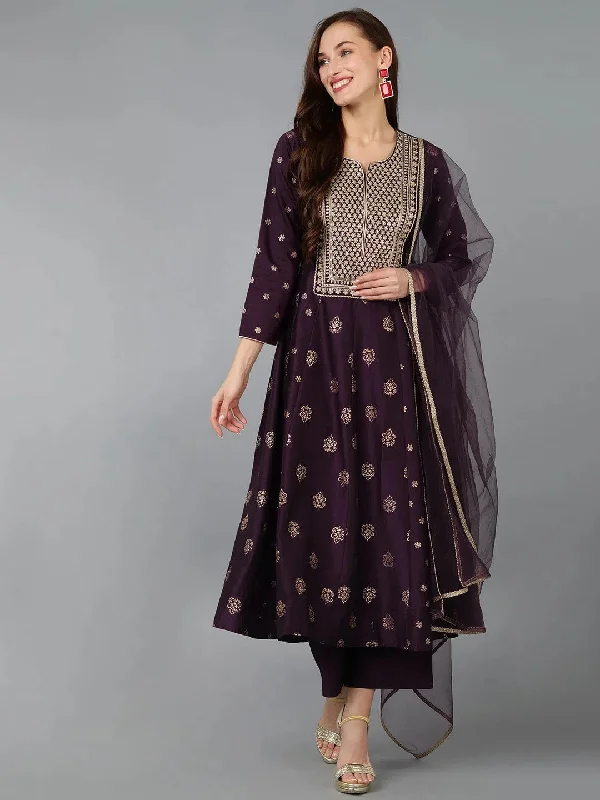 Ahika Women Silk Blend Embroidered Woven Design-PKSKD1710_XS