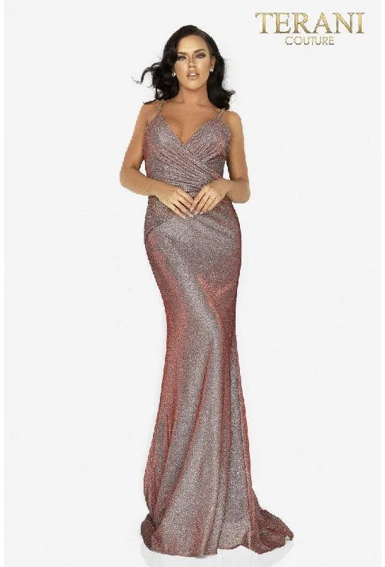 Terani Couture 2011P1117 Prom Sexy Metallic Long Dress