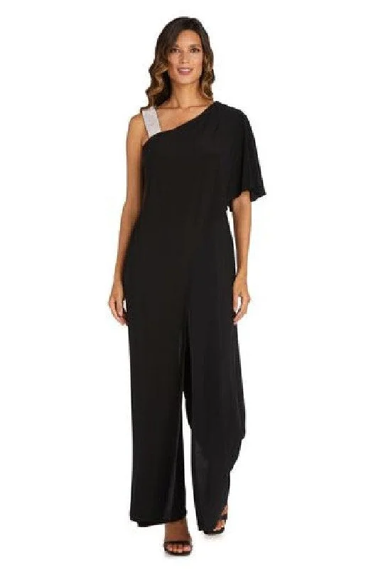 R&M Richards 3420 Asymmetric Jumpsuit With Overlay Sale