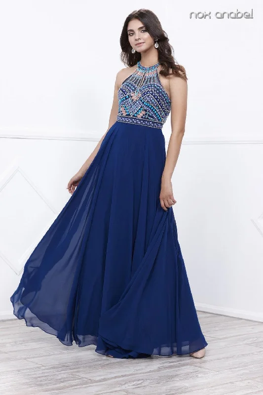 Long Open Back Prom Dress Evening Gown