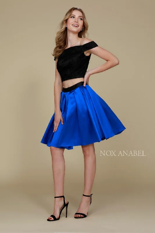 Homecoming Short Two Piece Set Dress Royal/Black