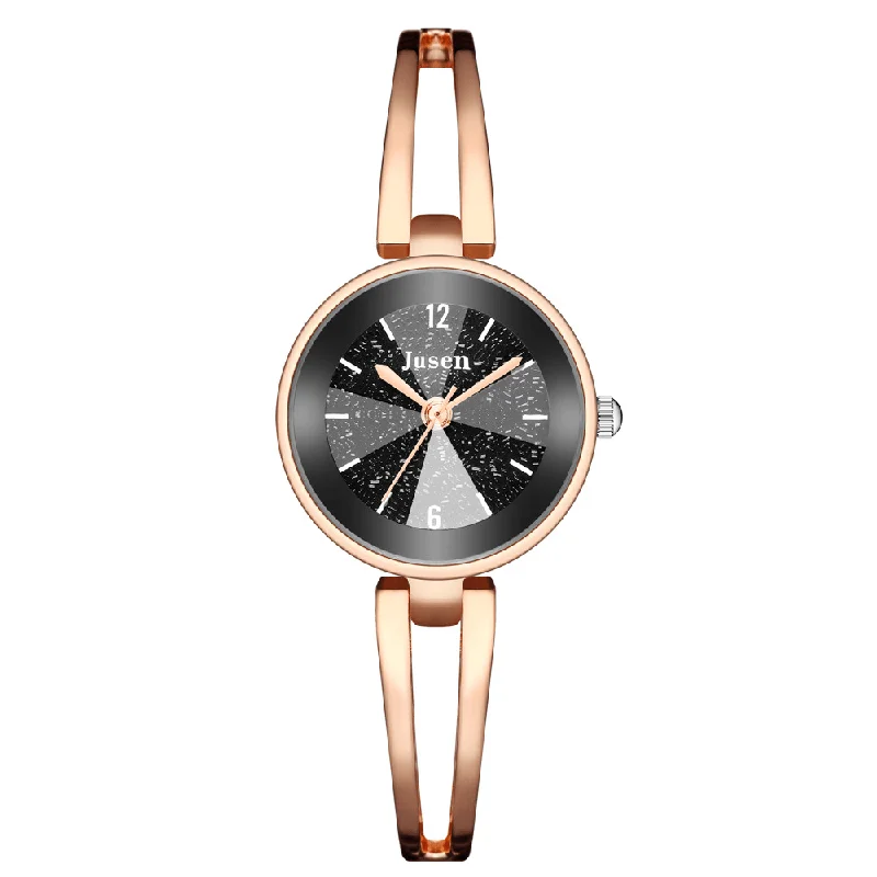 JUSEN JS6222 Hollow Metal Strap Fashion Simple Dial Ladies Dress Women Quartz Watch