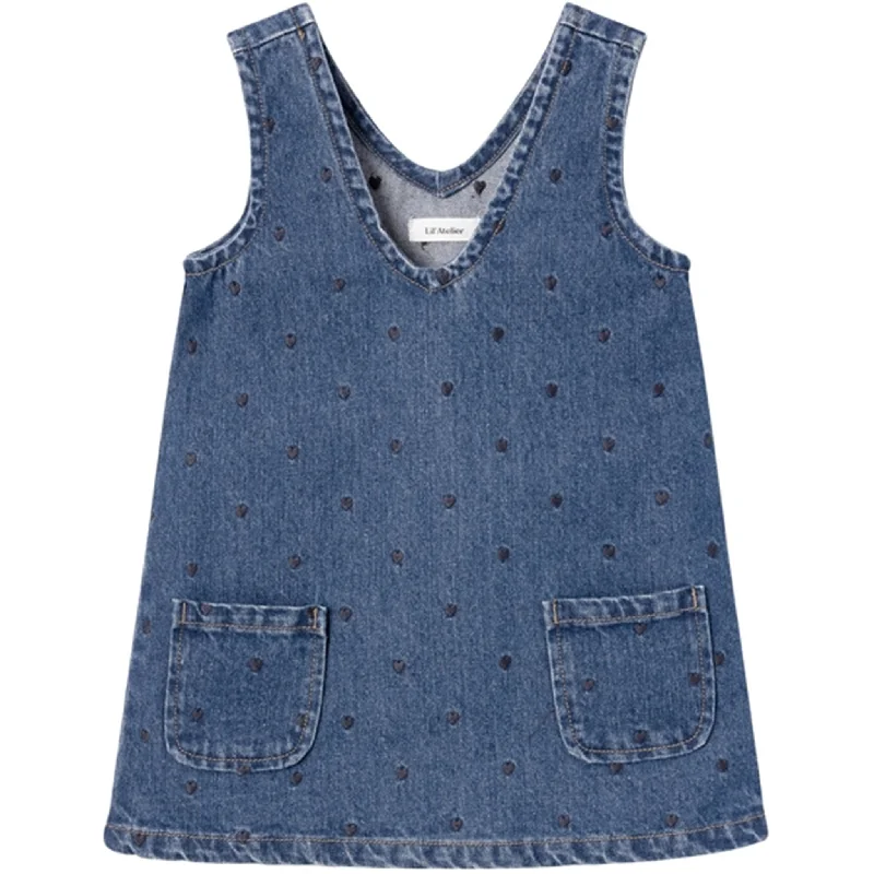 Lil'Atelier Medium Blue Denim Rey Denim Spencer Dress