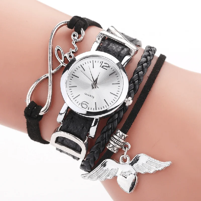 DUOYA F1D262 Love Dress Ladies Bracelet Watch Retro Style Quartz Watches