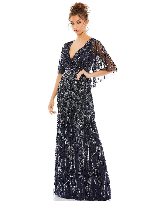 Mac Duggal 9064 Long Mother of the Bride Cape Dress