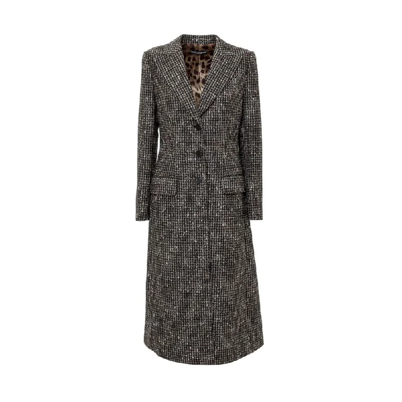 Dolce & Gabbana Brown Wool Jackets & Coat