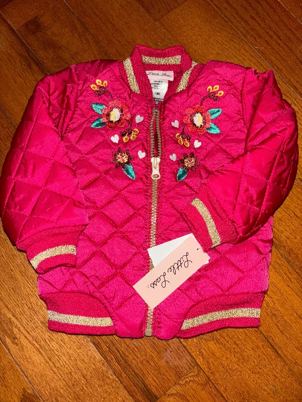 Little Lass New with tags Pink embroidered jacket 18-24 Months