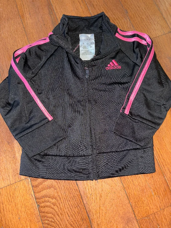 Adidas Black and Pink Track Jacket 12 Months