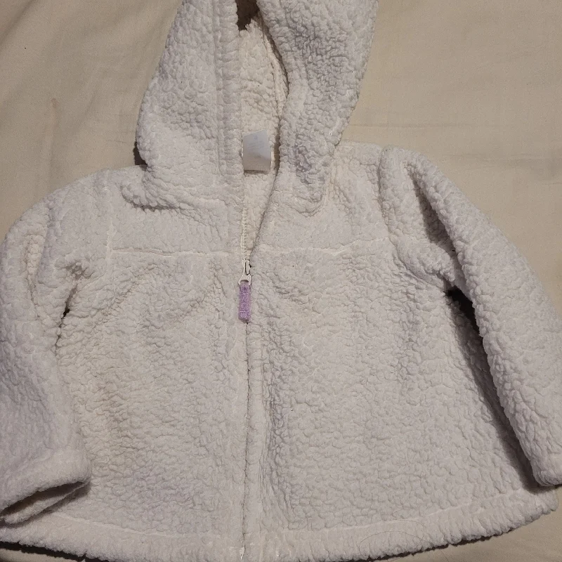 Carters White fleece jacket 6-9 Months