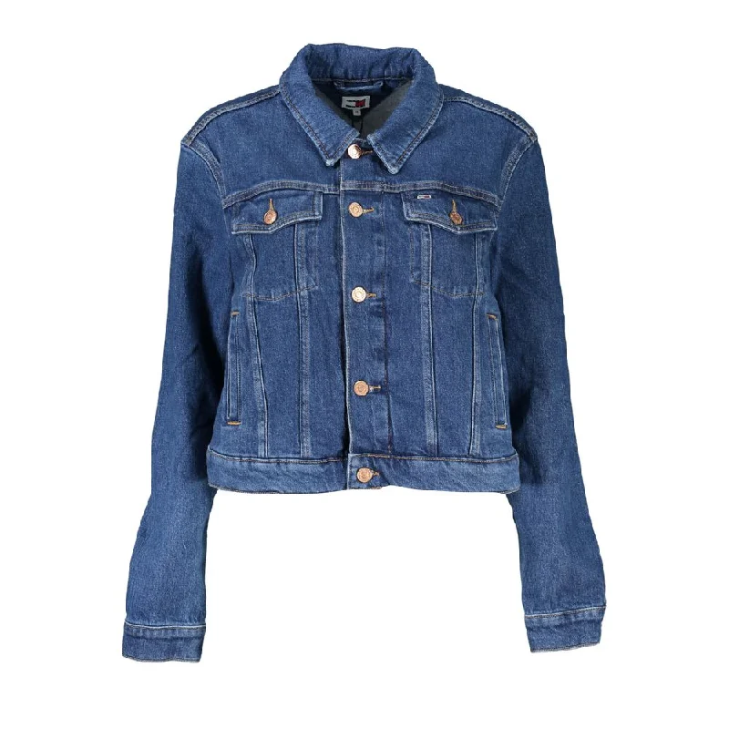 Tommy Hilfiger Blue Cotton Women Jacket