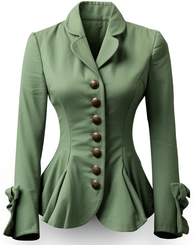 Women Green Sapphire Cotton Jacket