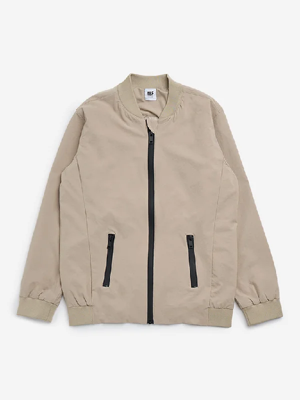 Y&F Kids Beige Bomber Jacket