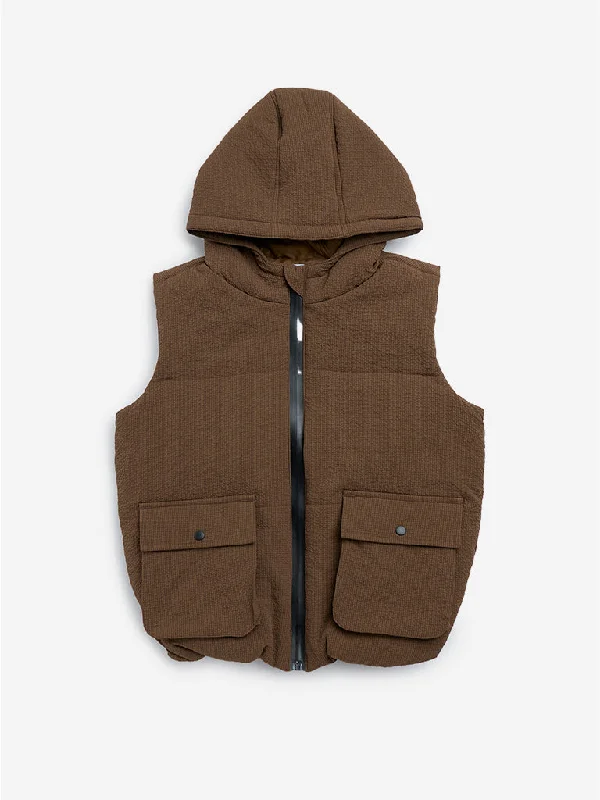 Y&F Kids Brown Puffer Jacket