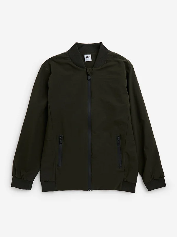 Y&F Kids Olive Bomber Jacket