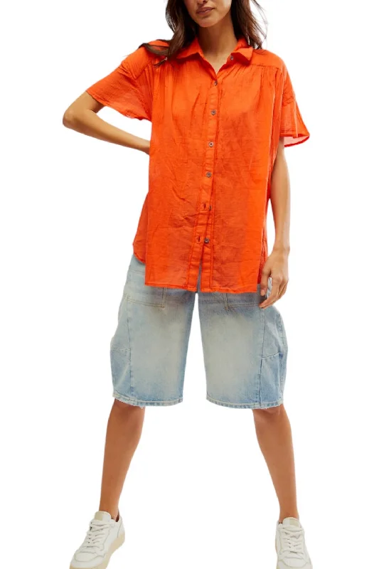 Float Away Shirt In Orange