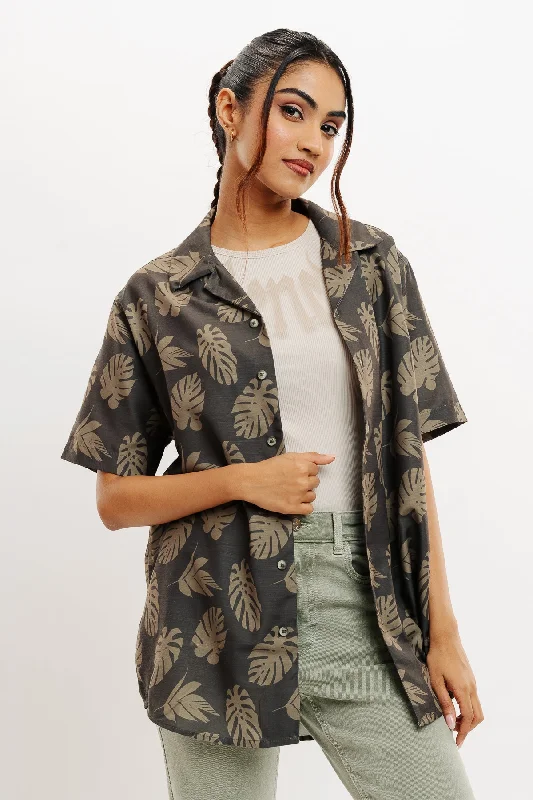 Leafy Serenity Women's Resort Shirt