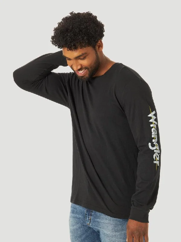 Wrangler Logo Long Sleeve Shirt - Black