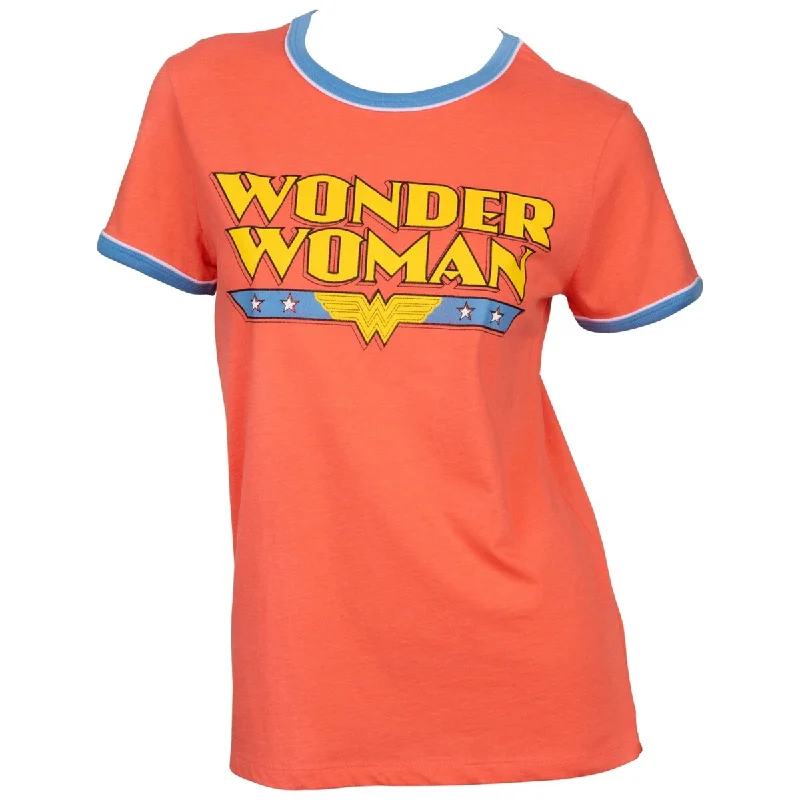 Wonder Woman Classic Logo Ringer TShirt