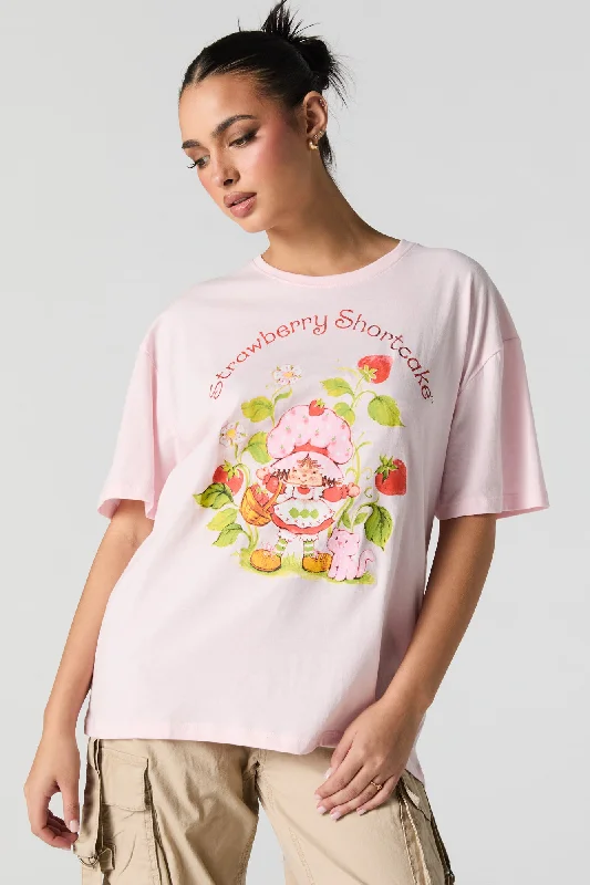 Strawberry Shortcake Graphic Boyfriend T-Shirt