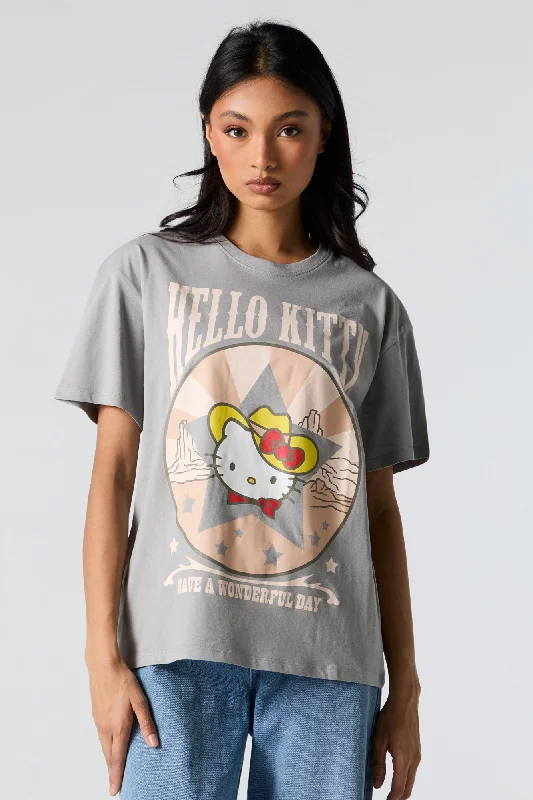 Cowgirl Hello Kitty Graphic Boyfriend T-Shirt