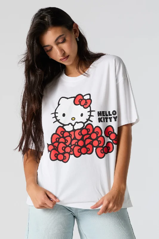 Hello Kitty Bows Graphic Boyfriend T-Shirt