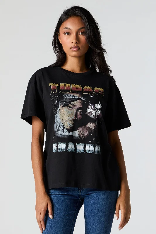 Tupac Shakur Graphic Boyfriend T-Shirt