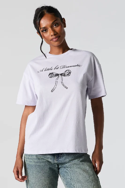 Little Bit Dramatic Graphic Boyfriend T-Shirt