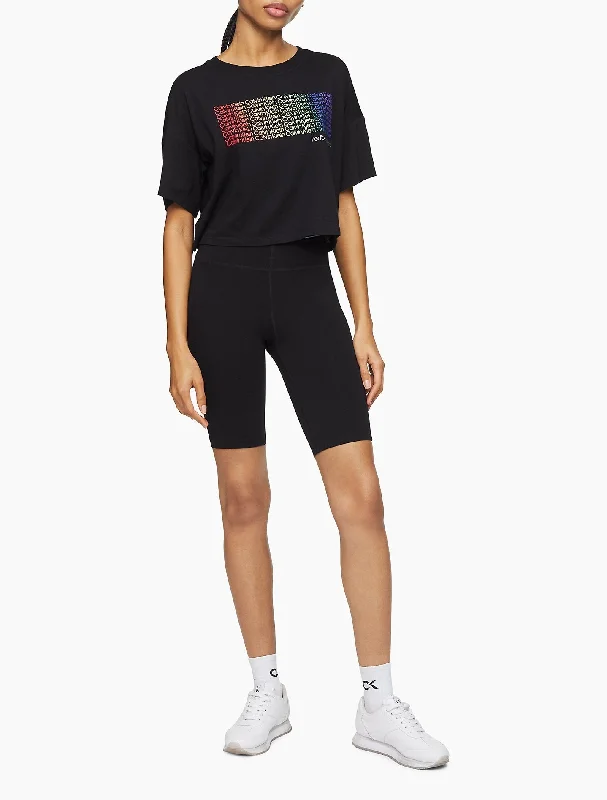 Calvin Klein Performance Logo Boxy Cropped T-Shirt - Women