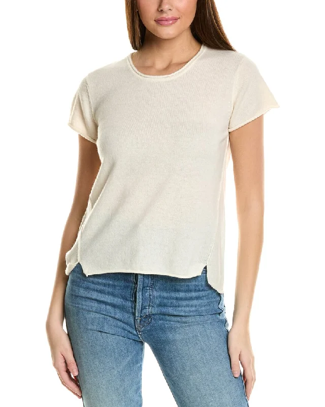 Collaboration Kim Cap Sleeve Cashmere T-Shirt