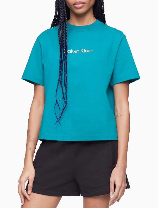 Calvin Klein Relaxed Fit Standard Logo Crewneck T-Shirt - Women