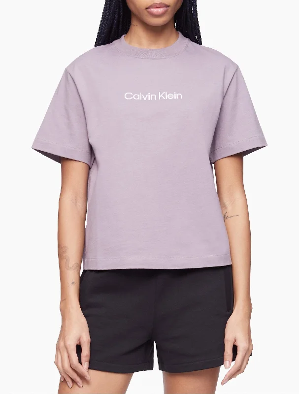 Calvin Klein Relaxed Fit Standard Logo Crewneck T-Shirt - Women