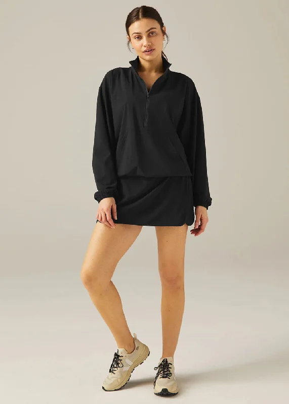 Beyond Yoga In Stride Half Zip Pullover - True Black