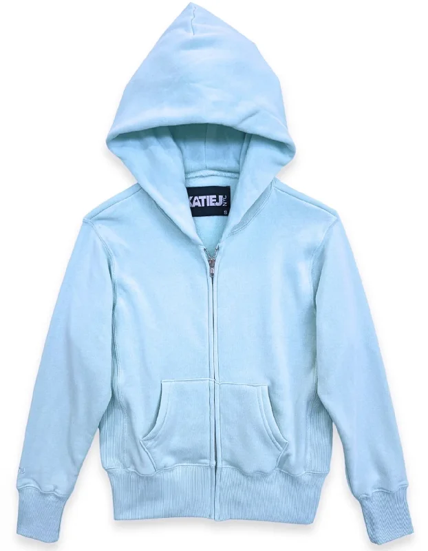 Dylan Baby Blue Oversized Zip Hoodie