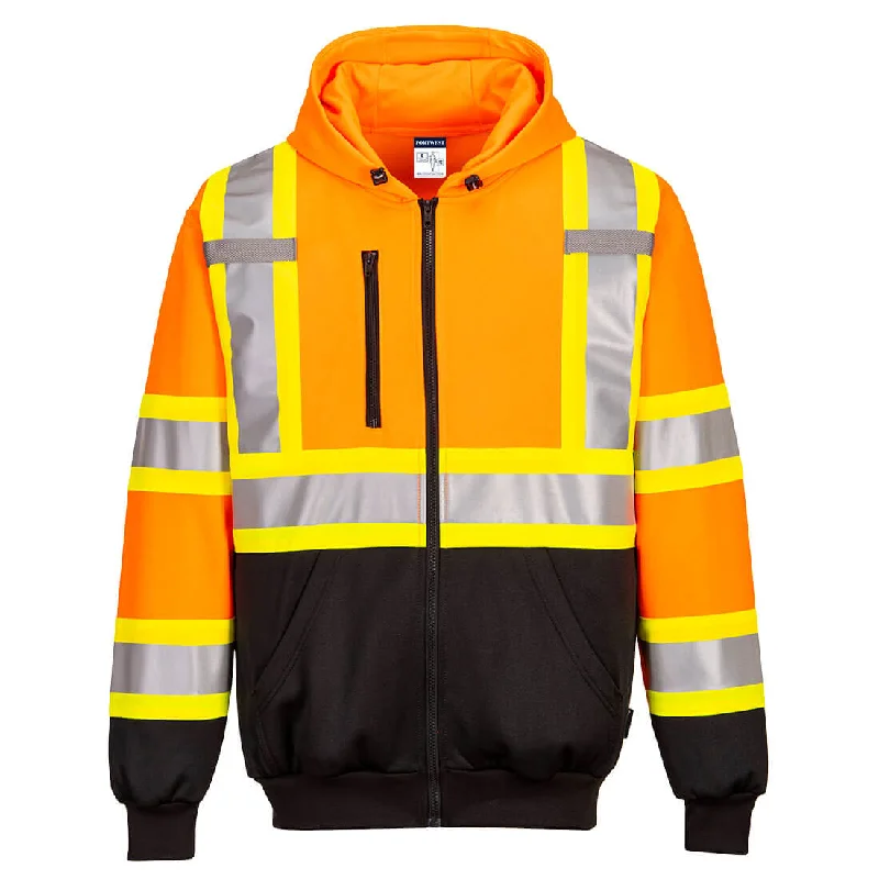 Hi-Vis X Back Contrast Tape Hoodie - Classic Fit