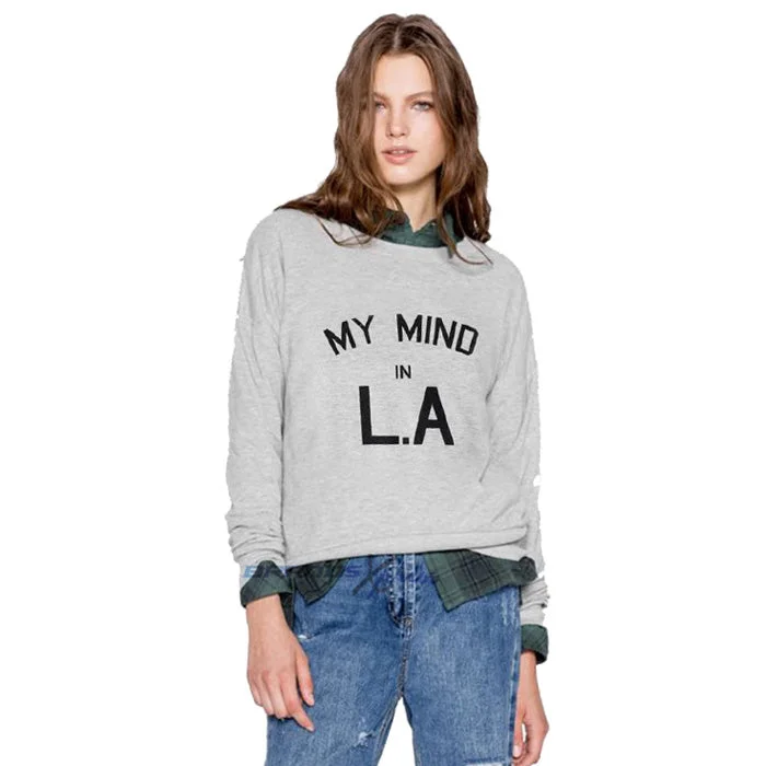 P&B LosAngeles Ladies Grey Sweat Shirt 8695