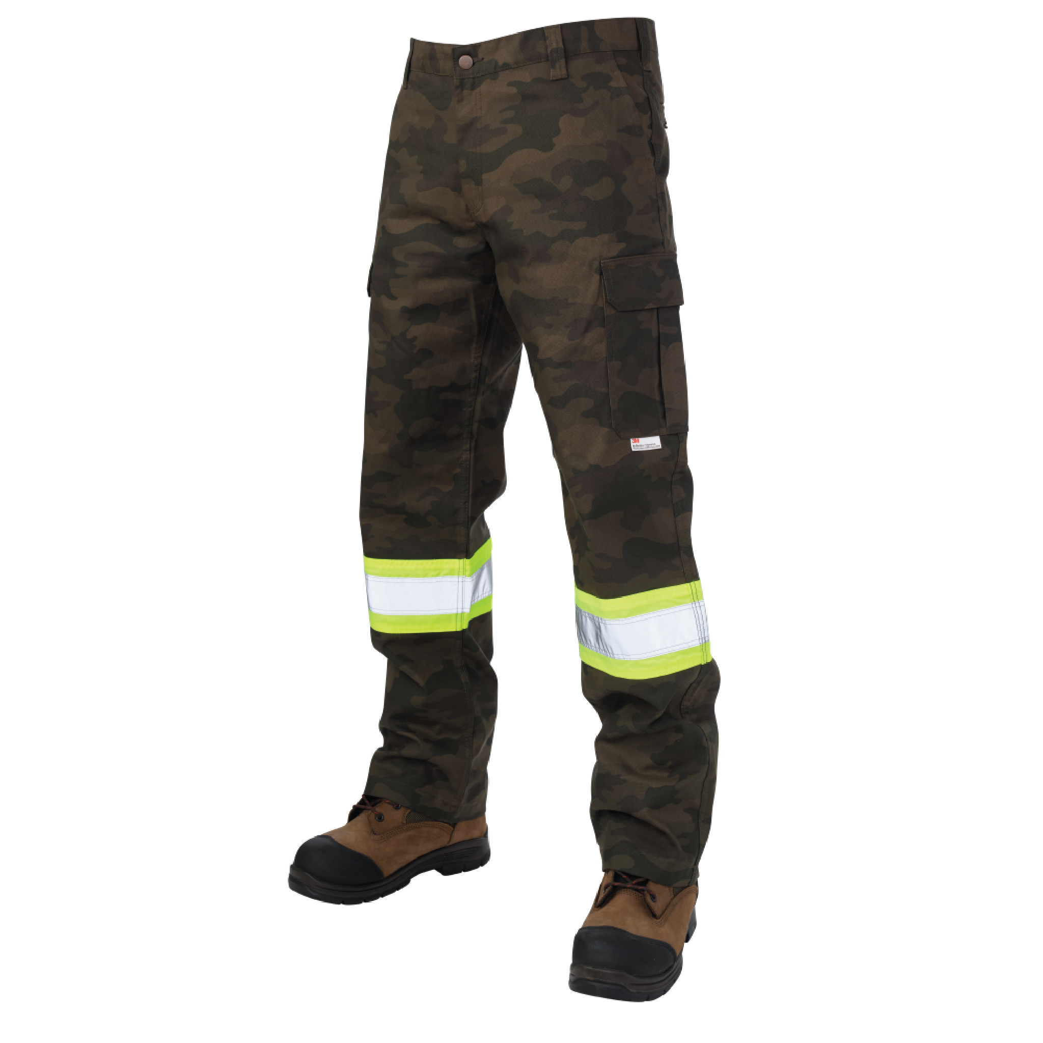 Relaxed Fit Camo Flex Duck Safety Cargo Utility Pant