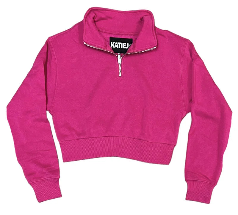 Shocking Pink Dylan Zip Pullover