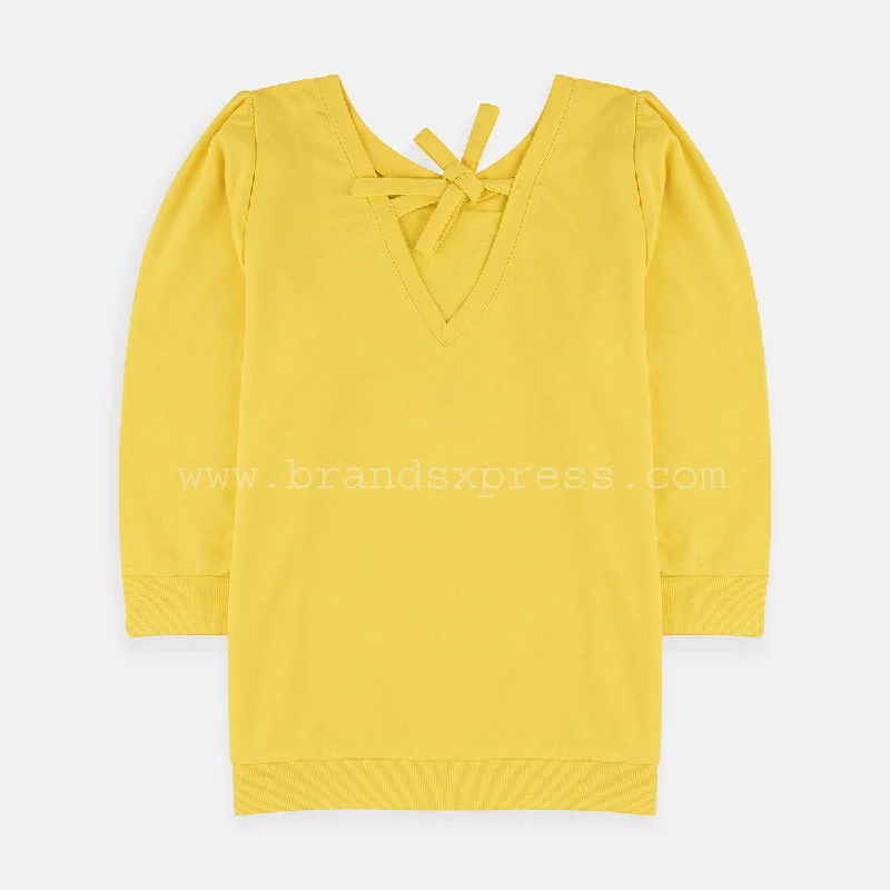 TS V Neck Yellow Sweatshirt 2747