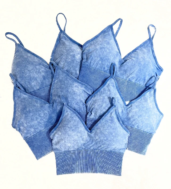 Perfect For Anything Padded Bra Top - Denim