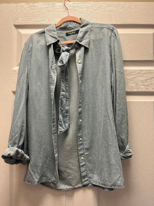 Ralph Lauren Denim Blouse Sz L