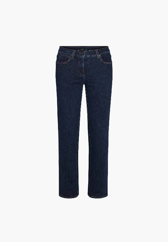 Marple Straight - Medium Length - Dark Blue Denim