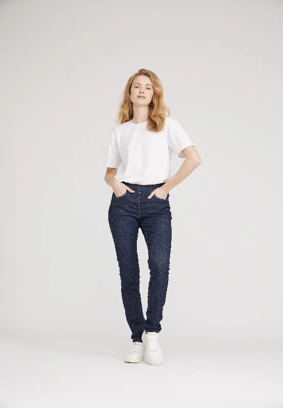 Grace Slim - Medium Length - Dark Blue Denim