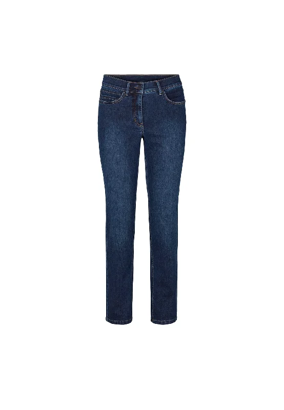 Christie Regular - Medium Length - Washed Dark Blue Denim