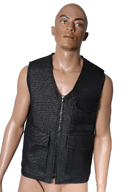 Protective denim Kevlar vest