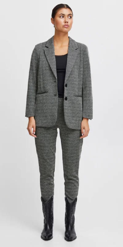 Ichi Herringbone Ponte Blazer