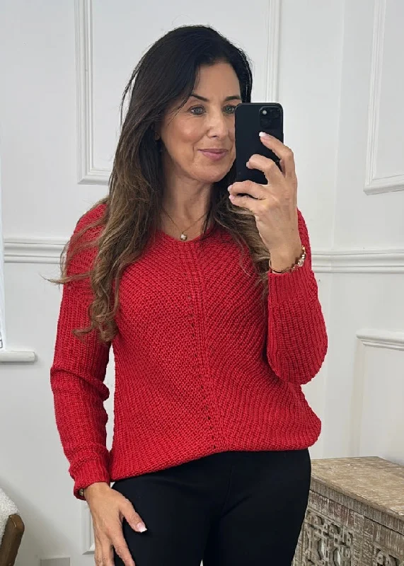 Pipa Samba Red Loose Fit Pullover